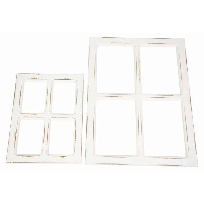 Decorative window "Shabby", set of 2, approx. 30 x 40 cm, 45 x 60 cm