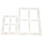 Decorative window "Shabby", set of 2, approx. 30 x 40 cm, 45 x 60 cm