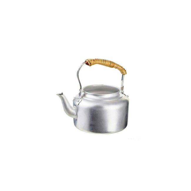 Tea kettle zinc, silver, approx. 15 x 23 cm