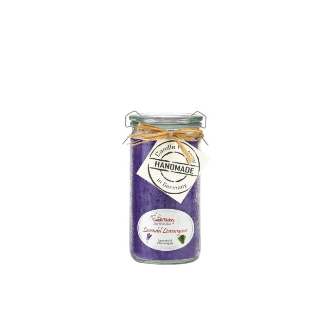 Candle Factory scented candle mini jumbo "Lavender Lemongrass", purple