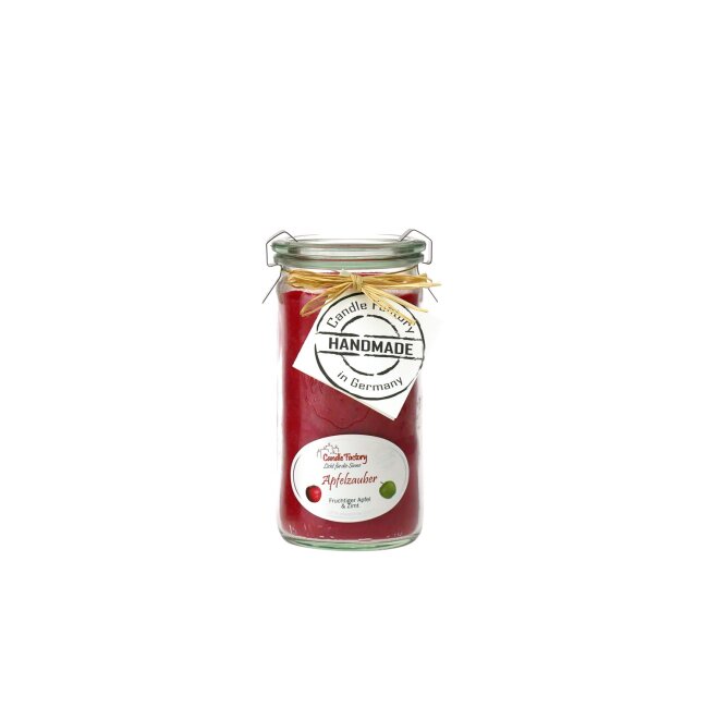 Candle Factory scented candle mini jumbo "Apple Magic", old red