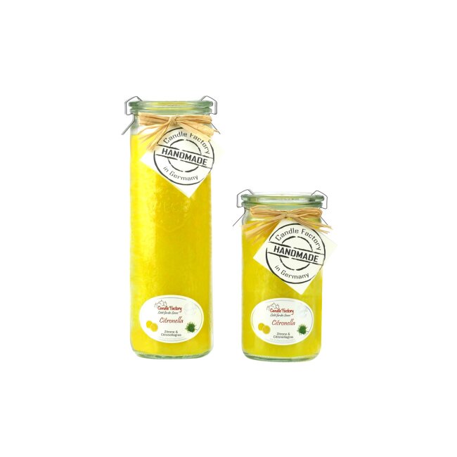 Candle Factory scented candle "Citronella" Jumbo, yellow