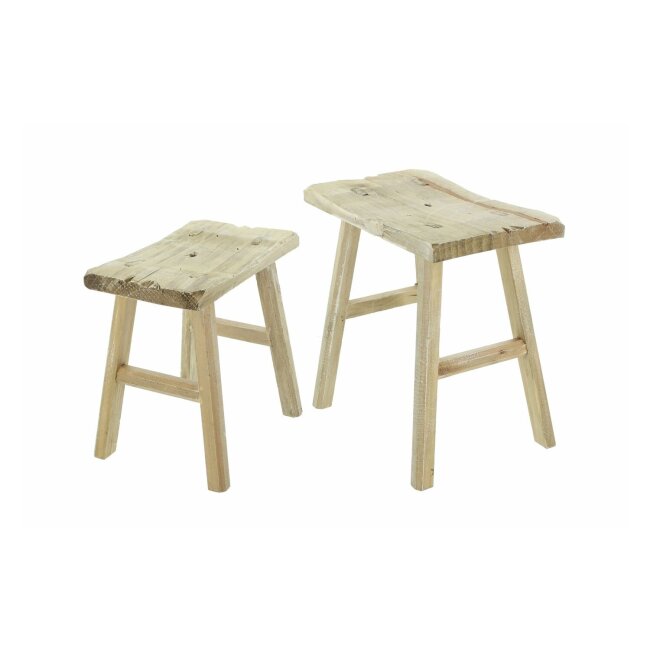 Wooden stool "Rustic", set of 2