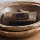 Notizbuch, antik Leder braun, ca. 10 x 15 cm