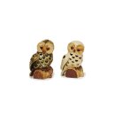 Photophore Hibou en porcelaine, set de 2, env. 11 x 10 x...