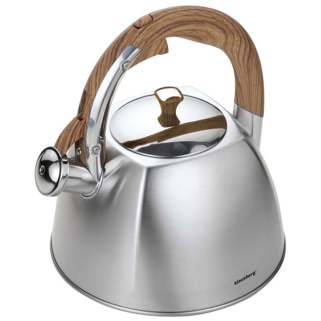 Flute kettle 3l, wood handle