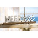 GILDE Inscription Meerzeit Alu sur socle en bois