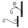 Metal wall hanger, set of 2 for lanterns and hanging baskets