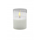 Bougie LED dans un verre, trois tailles, avec manteau de...