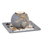 Tealight holder set heart - gray