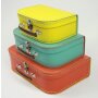 Vintage suitcase in different colors and sizes