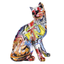 Grappige kleurrijke decoratieve kat, ca. 23 × 29 × 16 cm, twee ontwerpen