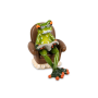 Funny frog figurine "Pensioner