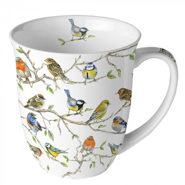 Tasse Oiseaux, 0,4 l, porcelaine, env. 10 x 10,5 cm