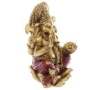 Gold and Red Ganesh Statue 16 cm