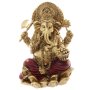 Gold and Red Ganesh Statue 16 cm