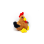Plush chicken, sitting, 15cm