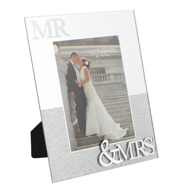 Billedramme med glitter Mr & Mrs