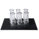 Matte zum Trocknen von Geschirr, rutschfeste Abtropfmatte in Schwarz