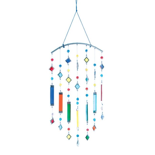 Mobile aus butem Glas 40 x 15 cm