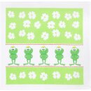 Frottier Druck K&uuml;chentuch Froschreihe 50 x 50 cm,...