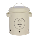 Vorratsdose Zwiebeln aus Metall cremefarben